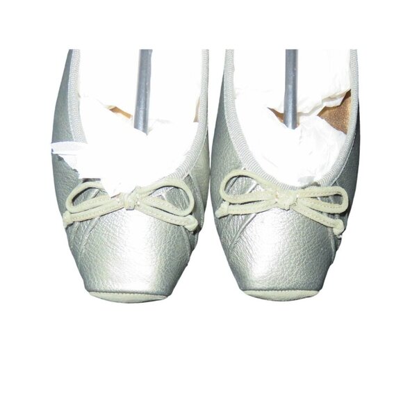 Jessica Simpson Pewter Western Leather Leve Square Toe Ballet Flats size 7.5 - Picture 4 of 4